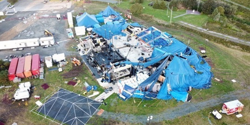 Iceberg Alley Performance Tent To Return This Summer VOCM   Iceberg Alley Tent Damage Via Pete Barfoot 